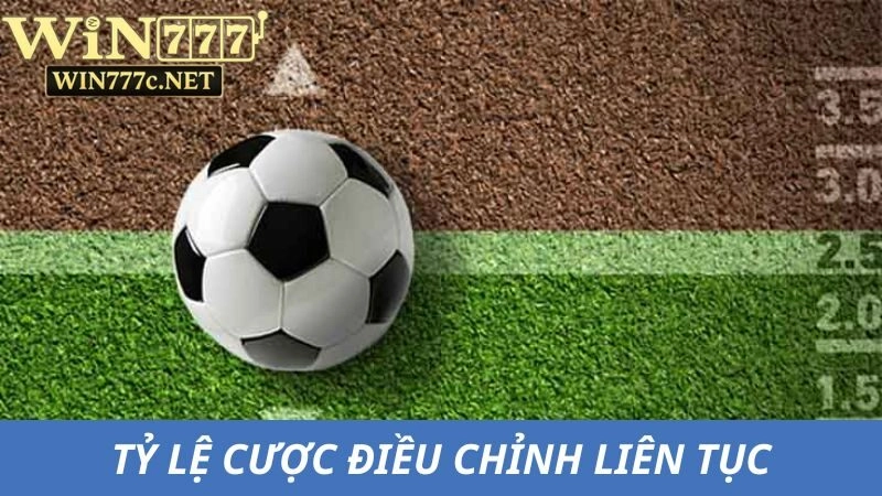 Tỷ lệ cược bóng đá có sự điều chỉnh liên tục