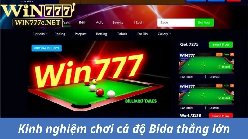 Áp dụng kinh nghiệm chơi cá độ Bida để thắng lớn