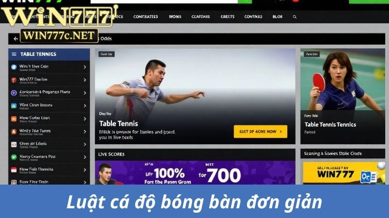 Cá độ bóng bàn uy tín tại nhà cái Win777