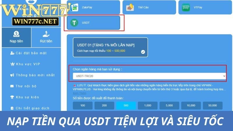 Lựa ngân hàng muốn dùng và nhập số vốn
