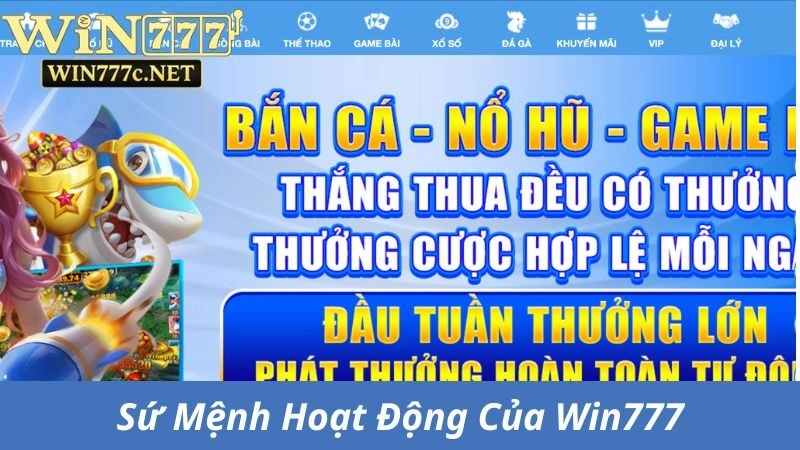 Giới thiệu Win777 - Sứ mệnh hoạt động